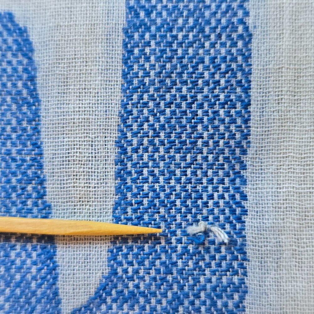 Anthropologie x Shingora Large Cotton Square Scarf Blue Saguaro Cactus - Picture 10 of 12